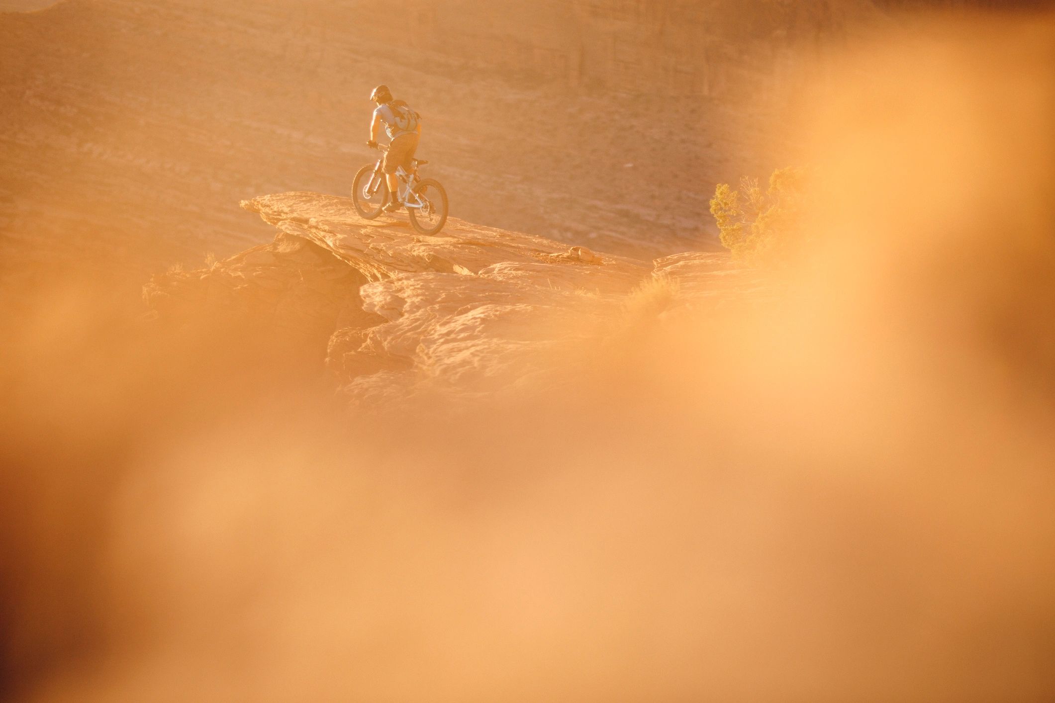 Rider on a desert trail