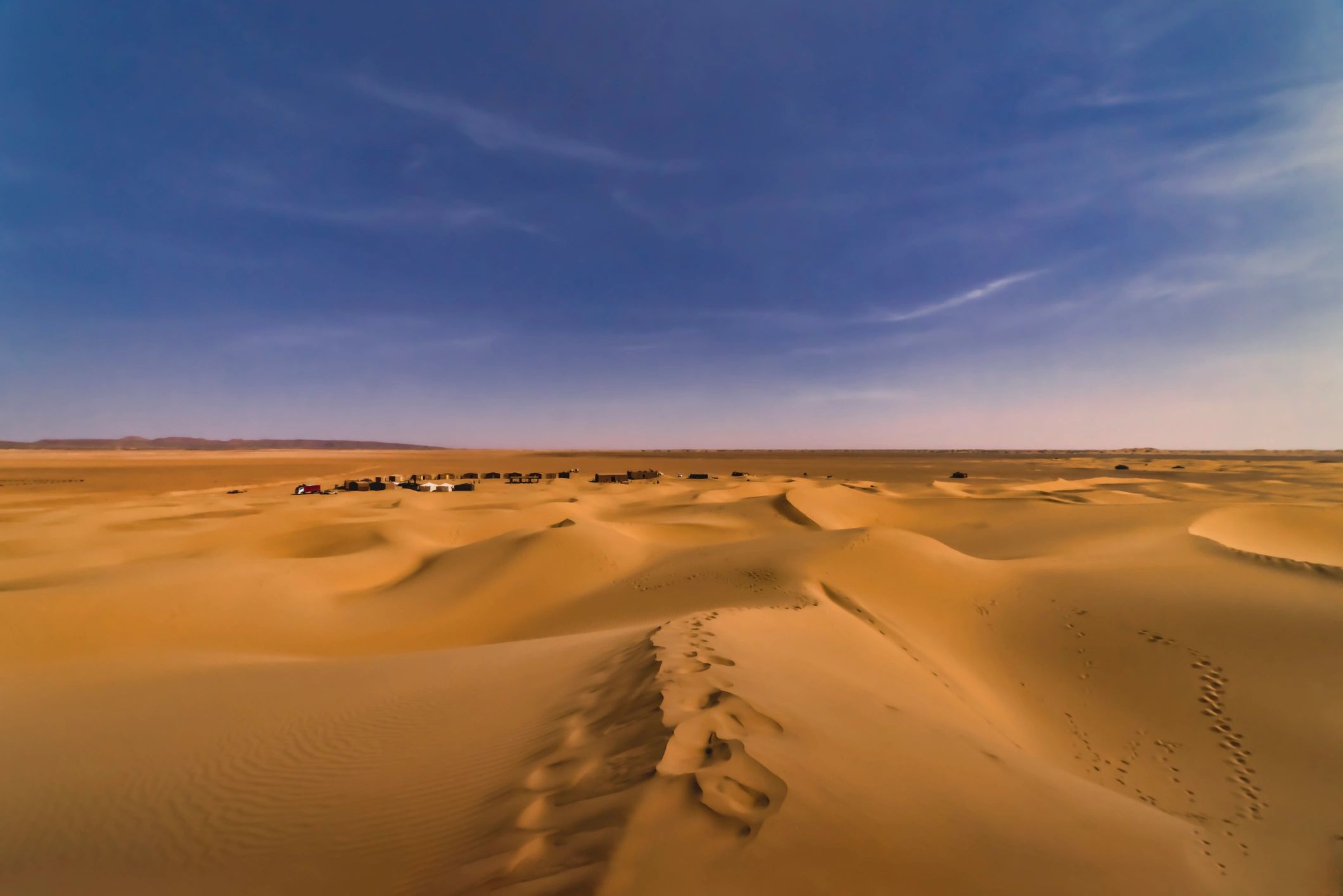 Sahara sand dunes in Morocco